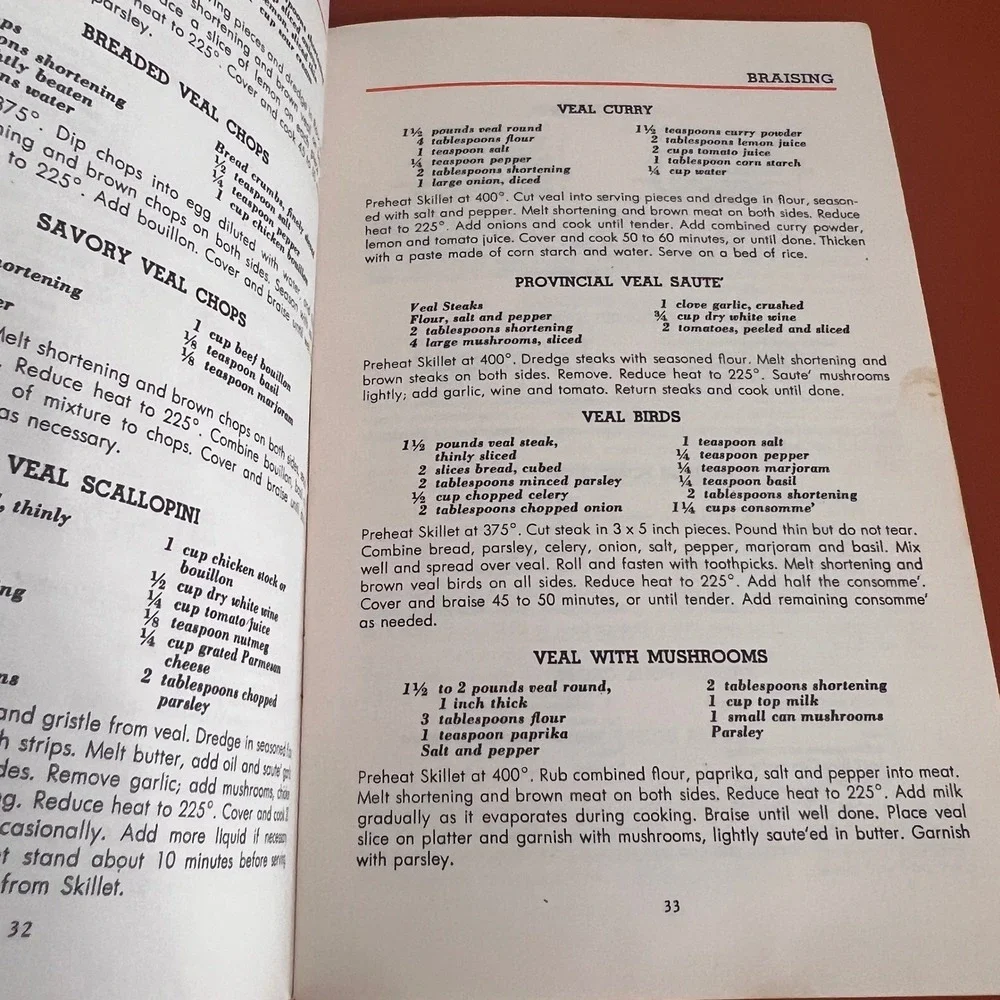 Vintage 1954 Presto Automatic Electric Skillet Recipe Book Instruction Manual